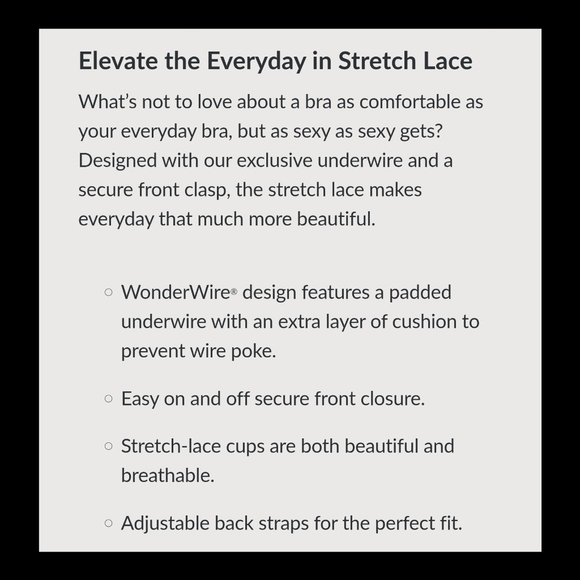 Glamorise WonderWire Front-Closure Stretch Lace Bra - Sz 36DD US/UK - Picture 8 of 11
